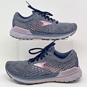 Brooks Adrenaline GTS 21 Shoes Womens Size 9 B Gray Pink Running 1203291B528